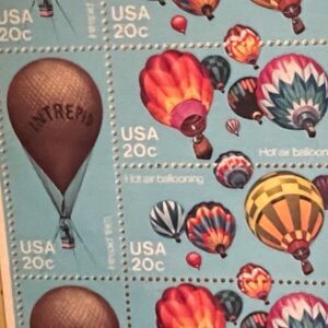 MNH Scott #2032-35 1982 Hot Air Balloons Stamps Sheet of 40 20 Cent Stamps